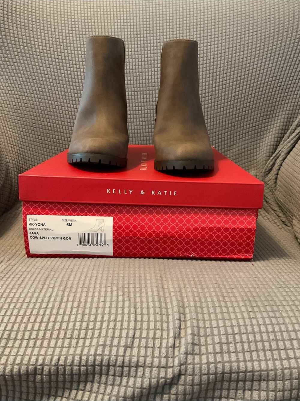 Kelly & Katie Brown Chunky Tread Ankle Booties